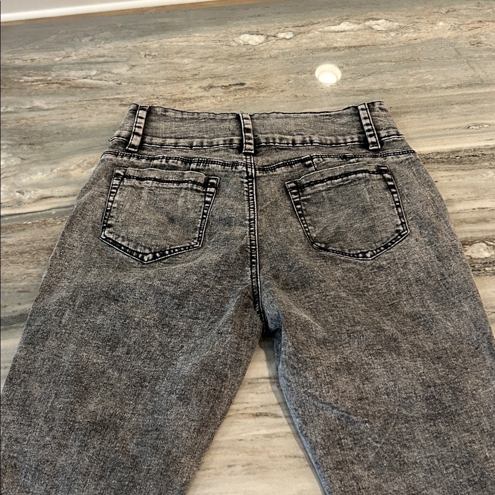 Gray Acid Wash Jeans Zoe High rise skinny ankle sz 13 - Picture 4 of 5